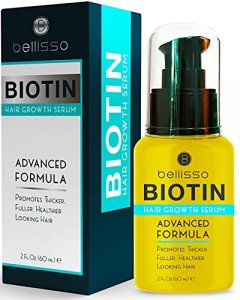 Bellisso Biotin Serum for Hair Growth - Hair Thickening and Strengthening Products for Men and Women - With Natural Oil - Treatment Tonic for Hair Lo