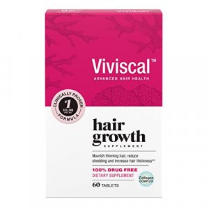 Viviscal Women's Hair Growth Supplements for Thicker, Fuller Hair-Proprietary Collagen Complex | 60 Tablets - 1 Month Supply (Packaging May Vary)