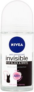 NIVEA 50ml Invisible Black And White Clear Roll On Anti Perspirant Deodorant original 1 Count