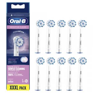 Oral-B Clean and Clear Sensitive Clean Heads for Electric Toothbrush, Pack of 10