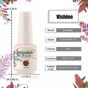 Vishine Gel Polish French Manicure Kit Top Base Coat Set Nail Gel Colo