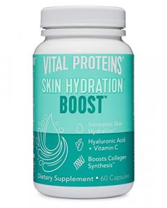Vital Proteins Hyaluronic Acid Supplement with 120mg of Hyaluronic Acid 150 mcg of Biotin and 180mg of Vitamin C - 60 Capsules