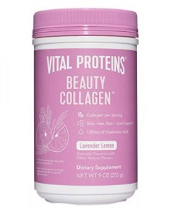 Vital Proteins Beauty Collagen Peptides Powder Supplement for Women,120mg of Hyaluronic Acid,15g of Collagen Per Serving,Lavender Lemon,9oz Canister