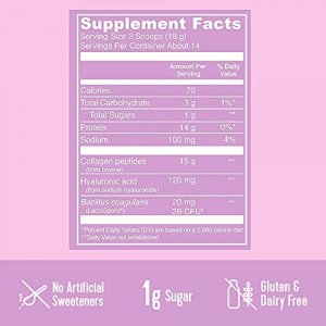 Vital Proteins Beauty Collagen Peptides Powder Supplement for Women,120mg of Hyaluronic Acid,15g of Collagen Per Serving,Lavender Lemon,9oz Canister