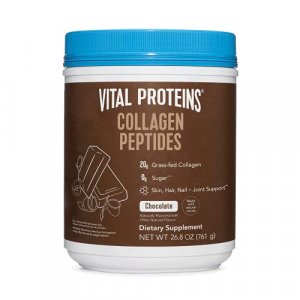 Vital Proteins Chocolate Collagen Powder Supplement (Type I, III) -Dairy & Gluten Free - 27g per Serving - Chocolate Flavor, 26.8 oz Canister