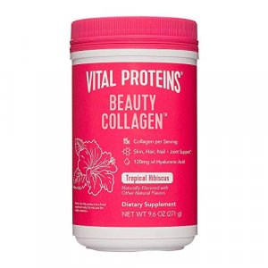 Vital Proteins Beauty Collagen Peptides Powder Supplement for Women, 120mg of Hyaluronic Acid, 15g of Collagen Per Serving, 9.6oz Canister