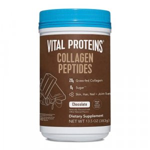 Vital Proteins Chocolate Collagen Powder Supplement (Type I, III) Dairy and Gluten Free - 27g per Serving - Chocolate Flavor, 13.5 oz Canister