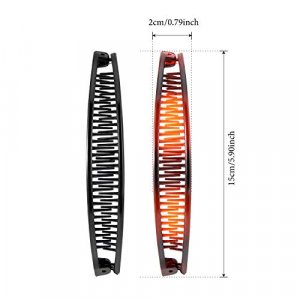 6 Pieces Clincher Combs Banana Combs Banana Clip Grip Comb Fishtail Fish Hair Lady Fish Shape Ponytail Banana Clip Girls Long Women Clamp Accessory (