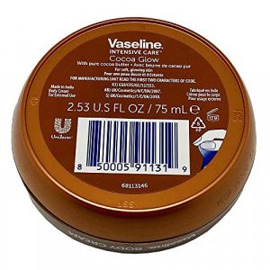 Vaseline Cocoa Glow Cocoa Butter Body Cream. Moisturizer for Soft and Glowing Skin. Multi Purpose Body Cream. 2.53 Fl.Oz / 75 ml