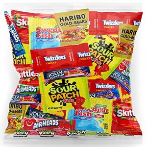 Bulk Assorted Fruit Candy - Starburst, Skittles, Swedish Fish, Air Heads, Jolly Rancher, Sour Punch, Sour Patch Kids, Haribo Gold-Bears Gummi Bears &