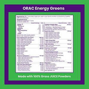Paradise Hebs - Orac Energy Greens - Organic Powdered Green Superfood - 6.4 Ounce 30 Servings