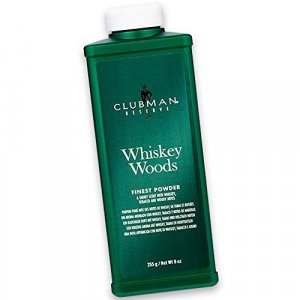 Clubman Reserve Whiskey Woods Cornstarch Powder, Post-Shave Grooming For Men (9 Oz)