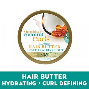 Ogx Quenching Coconut Curls Curling Hair Butter, 6.6 Oz
