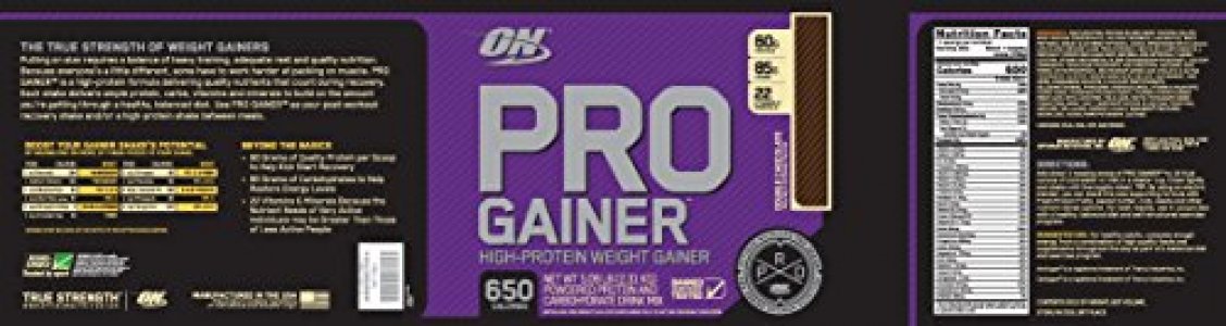 Optimum Nutrition Pro Gainer Weight Gainer Protein Powder,Double Rich Chocolate, 5.09 Pounds