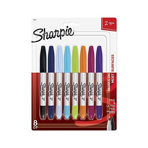 U Brands Liquid Glass Markers, Bullet Tip, Assorted Colors, 12