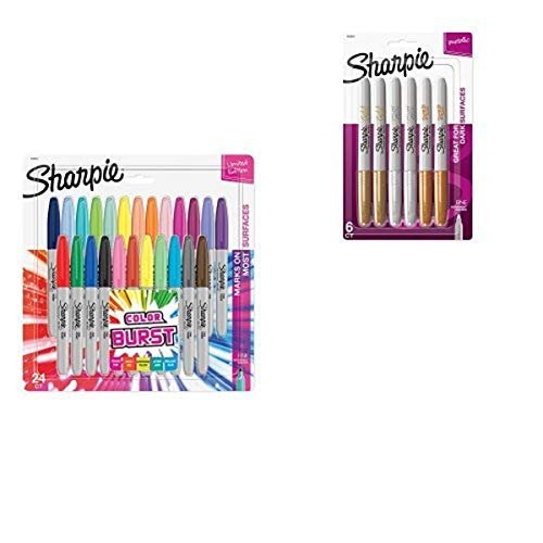 Sharpie Permanent Markers Fine Point Assorted Colors and Metallic