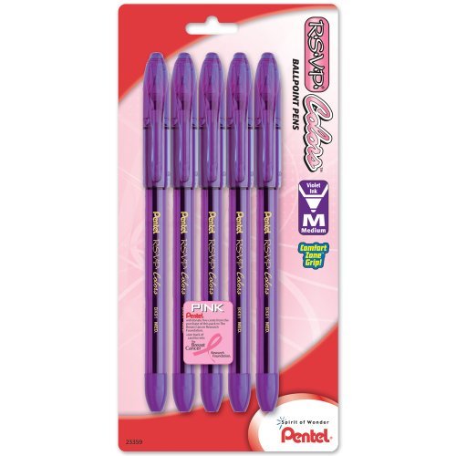 Pentel R.S.V.P. Ball Point Pens, Medium (1.0 mm), Black - 12 pens