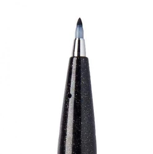 Pentel Fude Touch Sign Pen, Black, Felt Pen Like Brush Stroke (SES15C-A)