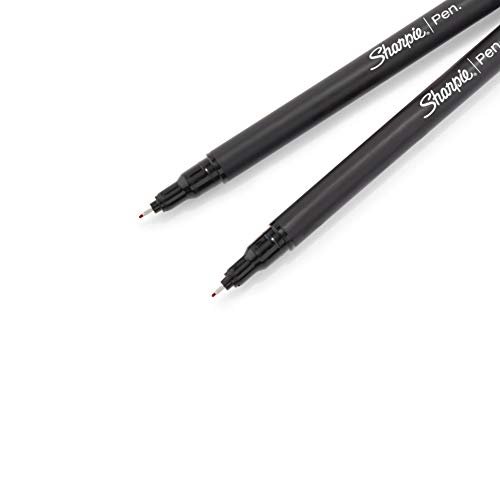 Felt Tip Pens, Fine Point (0.4mm), Black, Black, Box of 12