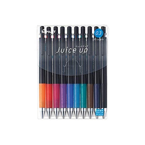 Pilot juice up 03 Retractable Gel Ink Pen, Hyper Fine Point 0.3mm, Red Ink,  Value Set of 10 