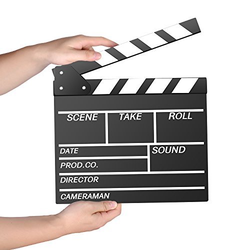 Neewer 12''X11''/30cm x 27cm Wooden Director's Film Movie Slateboard Clapper Board