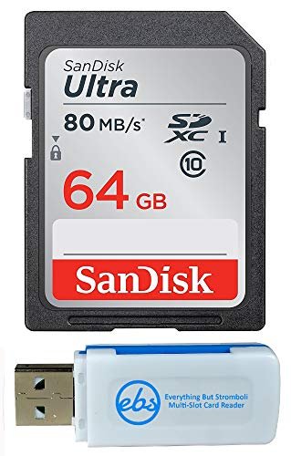 SanDisk Ultra 64GB Class 10 SDXC UHS-I Memory Card up to 80MB/s  (SDSDUNC-064G-GN6IN)