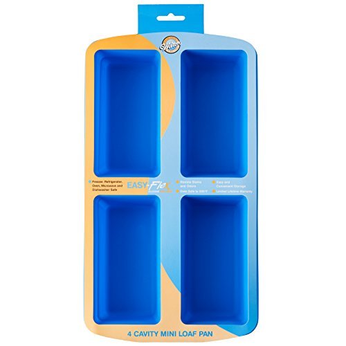 Wilton Recipe Right Non-Stick Mini Loaf Pan, 4-Cavity, Steel