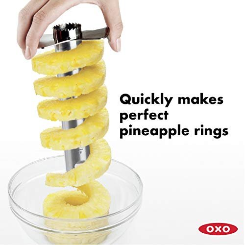  OXO Good Grips Stainless Steel Pineapple Corer & Slicer,Silver/Black:  Pineapple Corer: Home & Kitchen