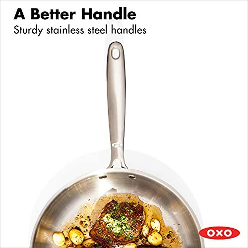 OXO Good Grips Stainless Steel Pro 8-Inch Open Frypan