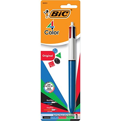 Bic 4-Color Original Retractable Ball Pens, Medium Point (1.0Mm), 1-Count  Pack, Retractable Ball Pen With Long-Lasting Ink (Pen Barrel Color May Vary  - Imported Products from USA - iBhejo