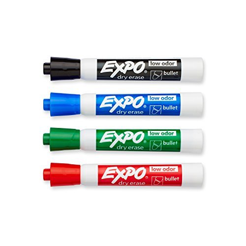  EXPO Low-Odor Dry Erase Markers, Chisel Tip, Fashion