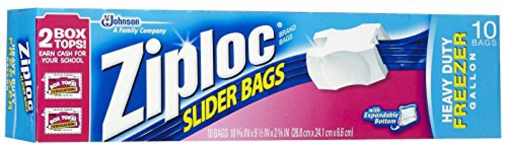 Ziploc slider freezer bags - 1 gallons - 10 ct