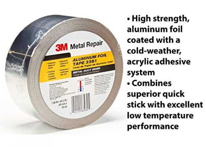 Duck HVAC Metal Repair Alum Foil Tape, 1.88 in. x 50 yd.