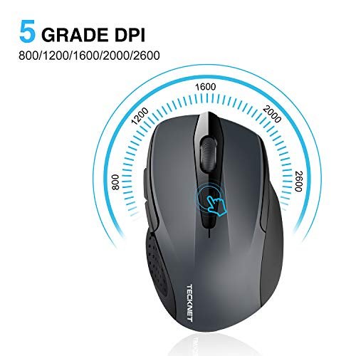 Wireless Mouse TeckNet Ergonomic 2.4G Wireless Optical Mobile