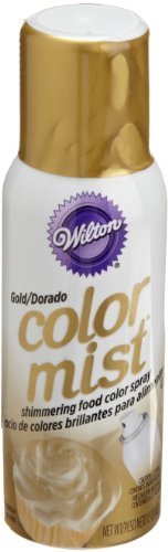 Wilton Color Mist, Shimmering Food Color Spray, for Decorating Cakes,  Cookies, Cupcakes or any Food for a Dazzling Effect, Gold, 1.5 Oz