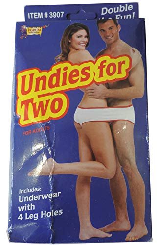 Forum Novelties 3907 Undies For Two - Valentine'S Day Gift, Fun Fundie  Underwear Panties For Halloween Parties & Holidays,1 Pack, One Size, White  - Imported Products from USA - iBhejo