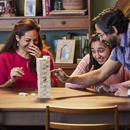 Jenga Game with Genuine Hardwood Blocks for Kids Ages 6 and Up