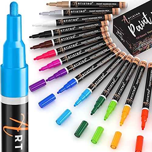 Artistro 15 Oil Based Paint Markers For Wood, Rock, Fabric, Glass -  Permanent, Quick Dry, Waterproof - Oil Paint Pens For Ceramic, Mugs, Metal,  Plast - Imported Products from USA - iBhejo
