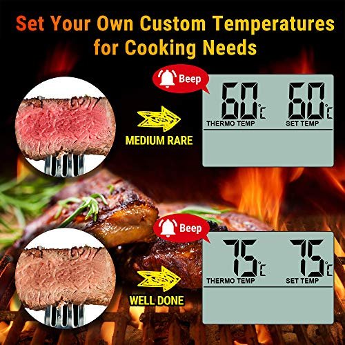 Large LCD Digital Cooking Kitchen Food Meat Thermometer for BBQ