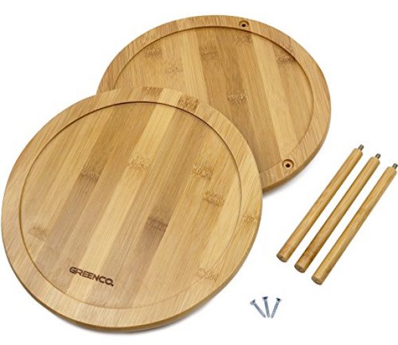 Greenco Bamboo Lazy Susan Turntable Spice Rack, 10 Inch 2- Tier Premium  Bamboo, Rotating Organizer, Perfect For Kitchens Countertops, Pantry  Storage, - Imported Products from USA - iBhejo