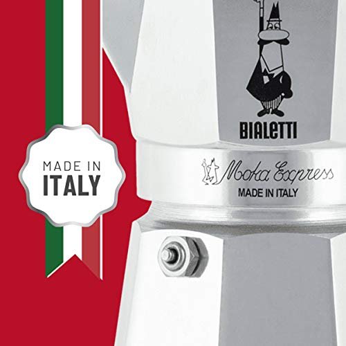 Bialetti - Moka Espress: Iconic Stovetop Espresso Maker, Makes Real Italian  Coffee, Moka Pot 6 Cups (6 Oz), Aluminium, Red