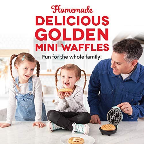 DASH Mini Maker Individual Waffles, Hash Browns, Keto Chaffles with Easy  Clean