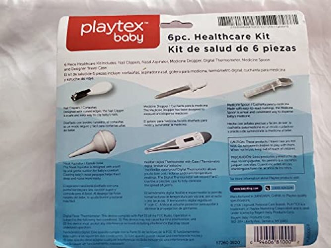Playtex Baby Flexible Digital Thermometer w/ Case White & Blue