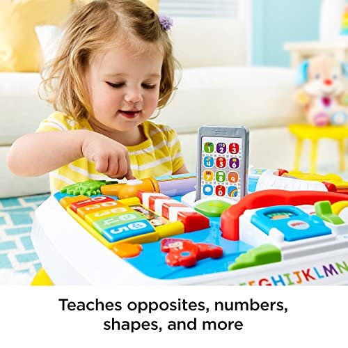 Fisher-Price Laugh & Learn Baby to Toddler Toy, Around the Town Learning  Table with Music Lights & Activities for Ages 6+ Months