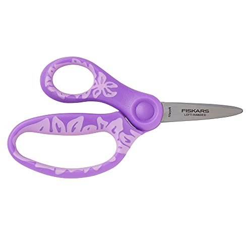 Fiskars Pointed Tip 5 Scissors for Kids 4-7, School Supplies, Red