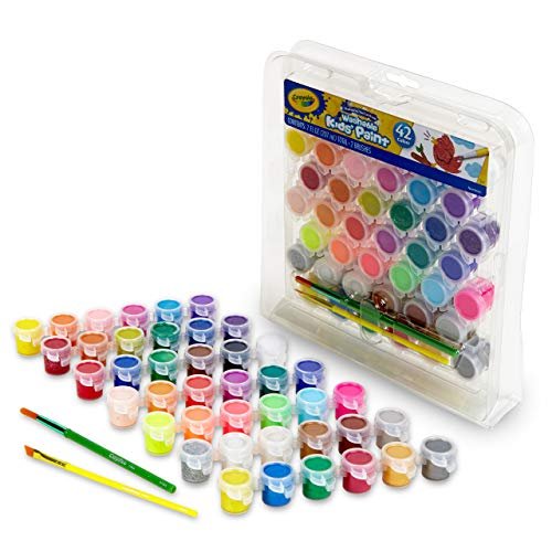Crayola Kids Washable Paint Set, 42 Ct. Gift for Kids, Ages 3, 4, 5, 6, 7,  Assorted