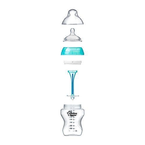 Tommee Tippee Anti-Colic Baby Bottles, Slow Flow Teat and Unique