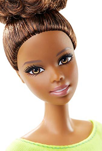 Barbie Made To Move Posable Doll In Green Color-Blocked Top And