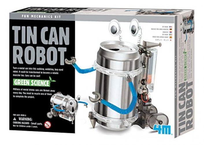 4M Toysmith, Kidzrobotix Tin Can Robot, Diy Science Kits Stem Powered Kids,  For Boys & Girls Ages 8+ - Imported Products from USA - iBhejo