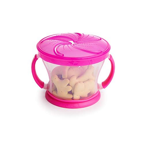 Munchkin Snack Plus Stainless Steel Catcher, Pink